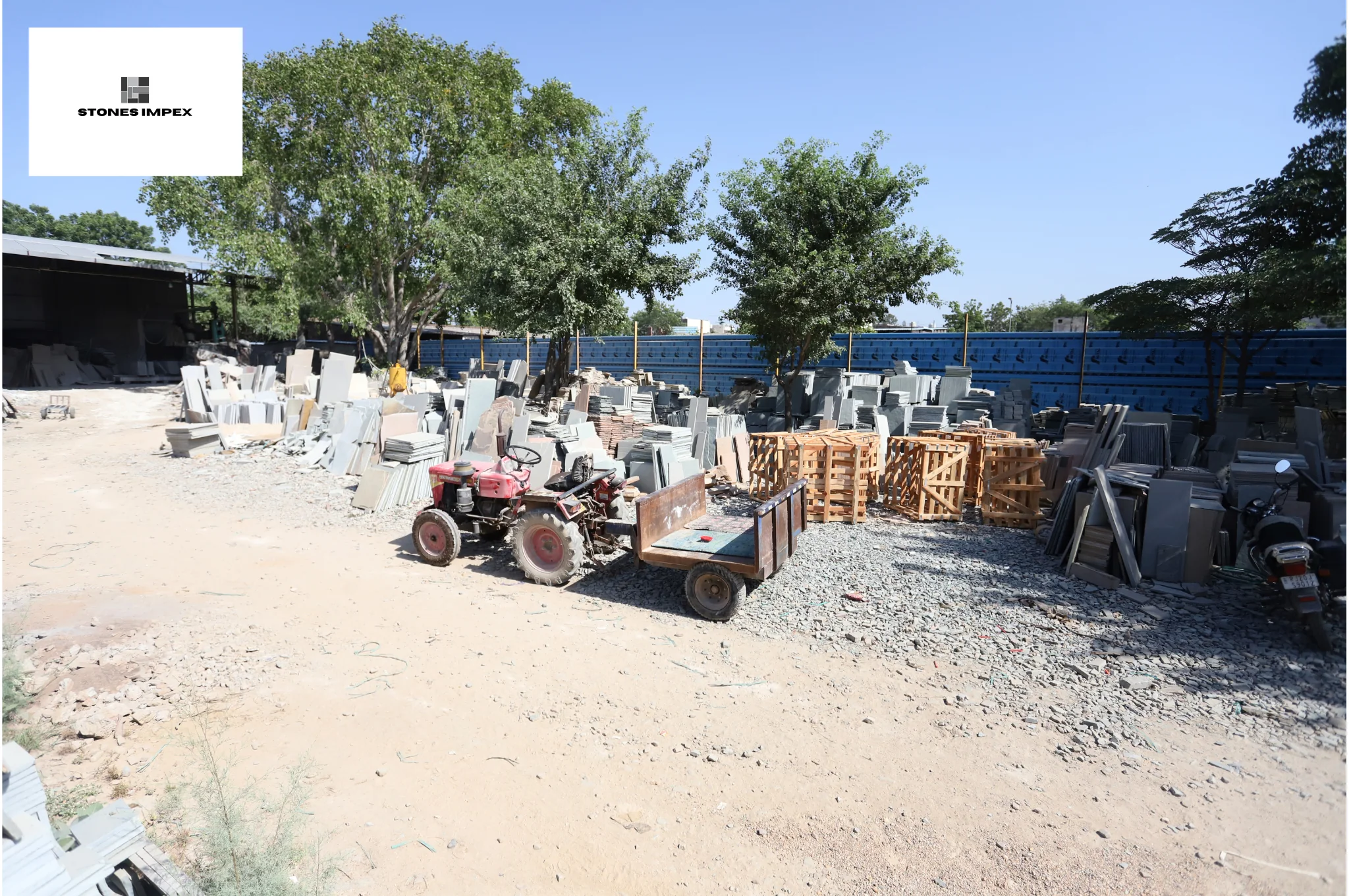 Factory yard and stone stock