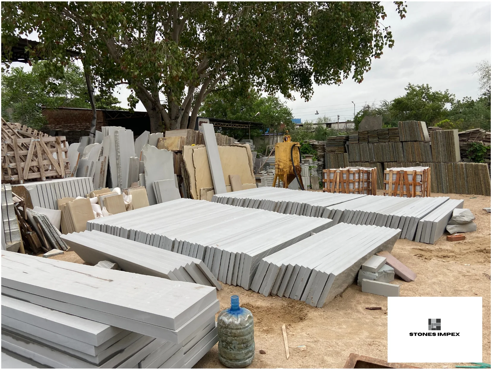 Finished stone slabs