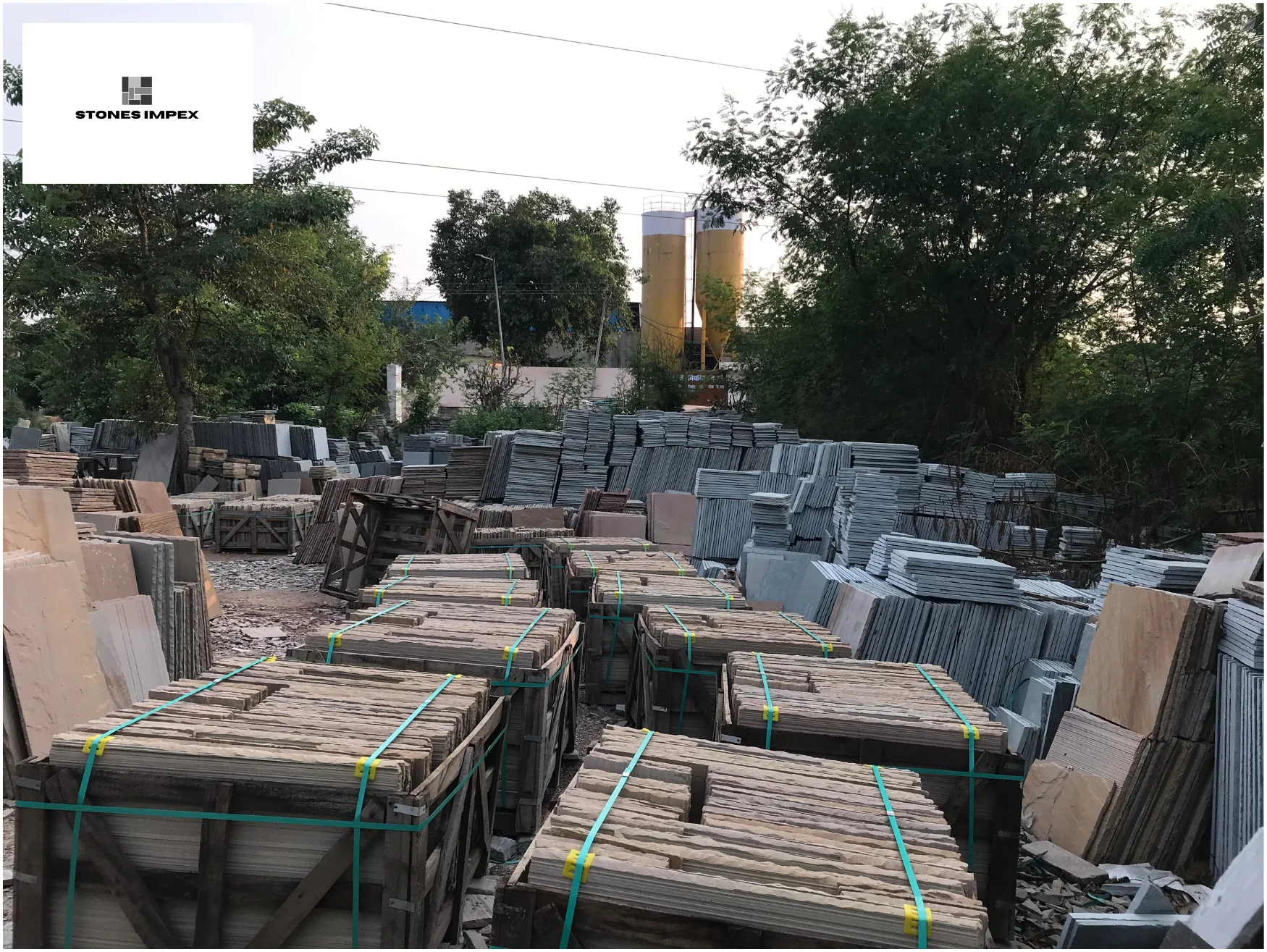 Packed stone ready for shipment