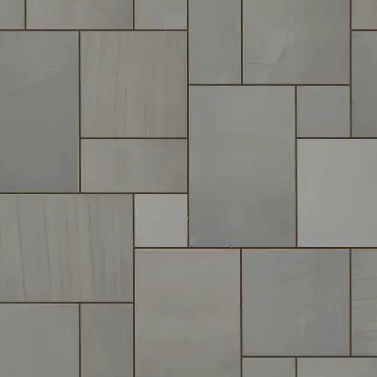 Kandla Grey Honed sandstone paving pattern