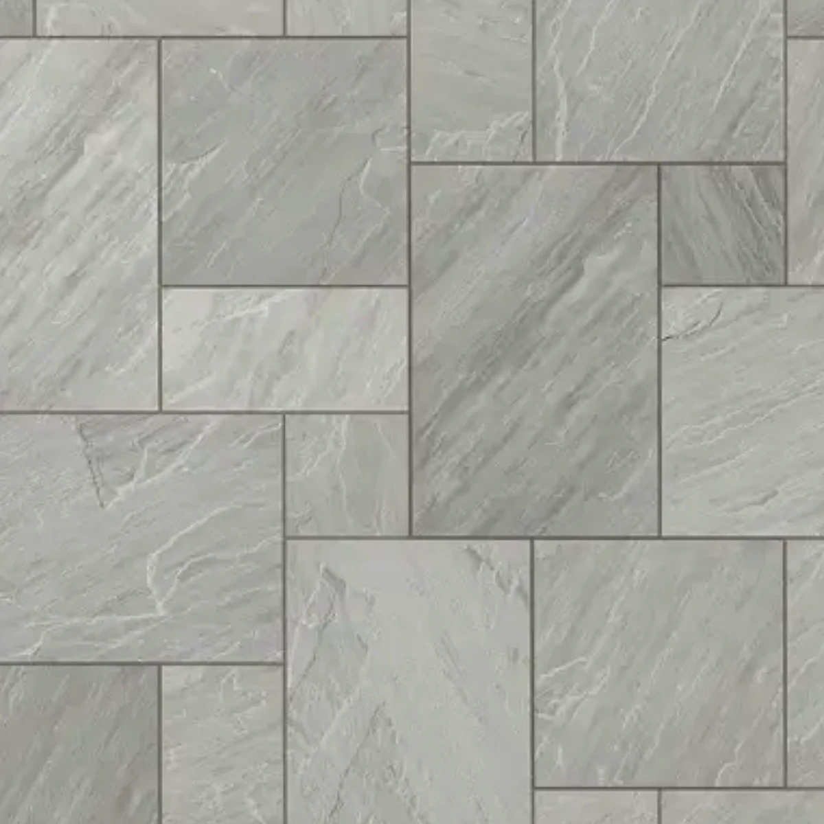 Kandla Grey Natural sandstone paving pattern